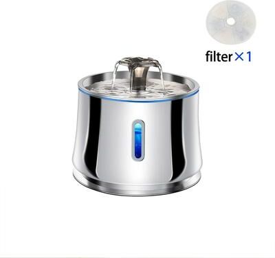 Uplift Essentials Smart Stainless Steel Pet Fountain With Transparent Viewing Window fountain