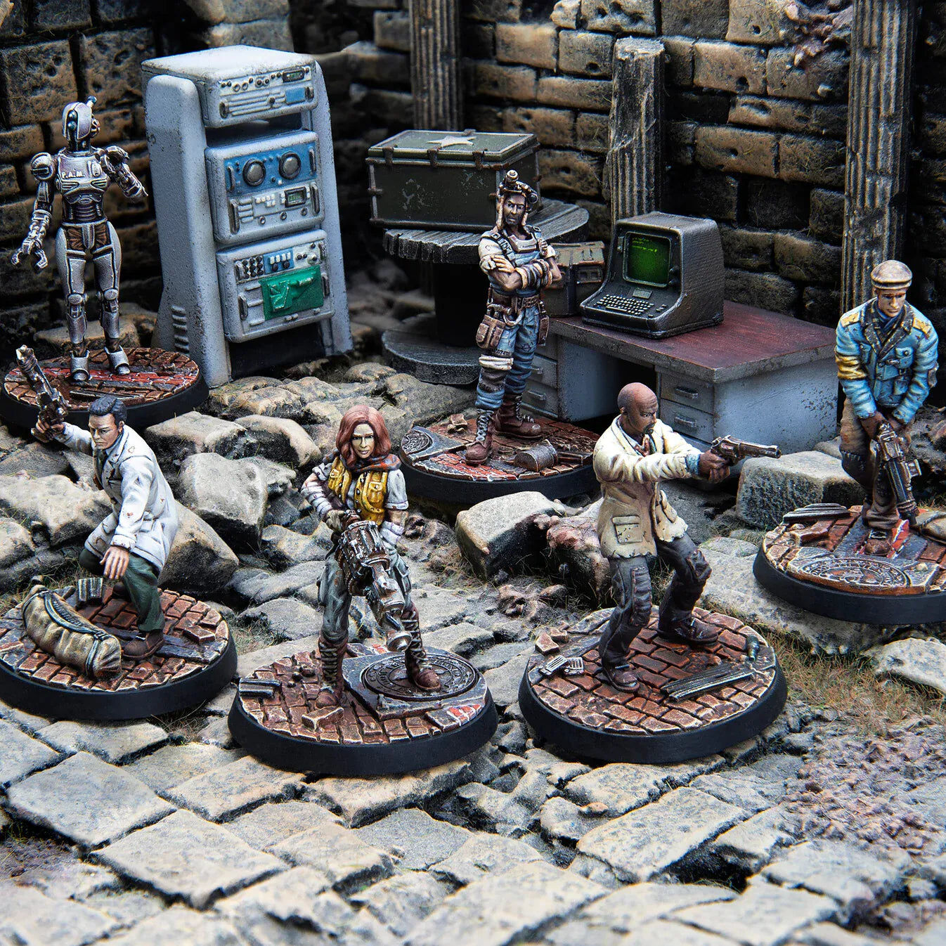 Fallout: Wasteland Warfare – Railroad Core Box by Modiphius Entertainment, 6 Character Miniatures, Commonwealth Forces, Tabletop Game