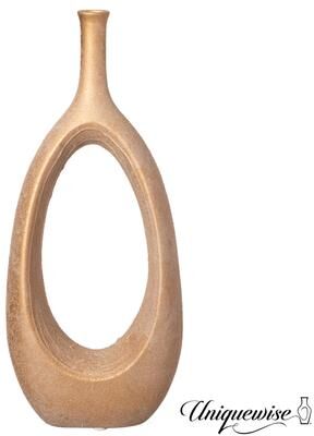 Uniquewise Fiberglass Floor Vases Modern Bohemian Ornamental Oval Design with Open Center for Entryway Living Room