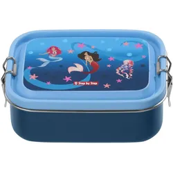 Step by Step Brotzeitbox Edelstahl-Lunchbox, Lunchbox, Blau