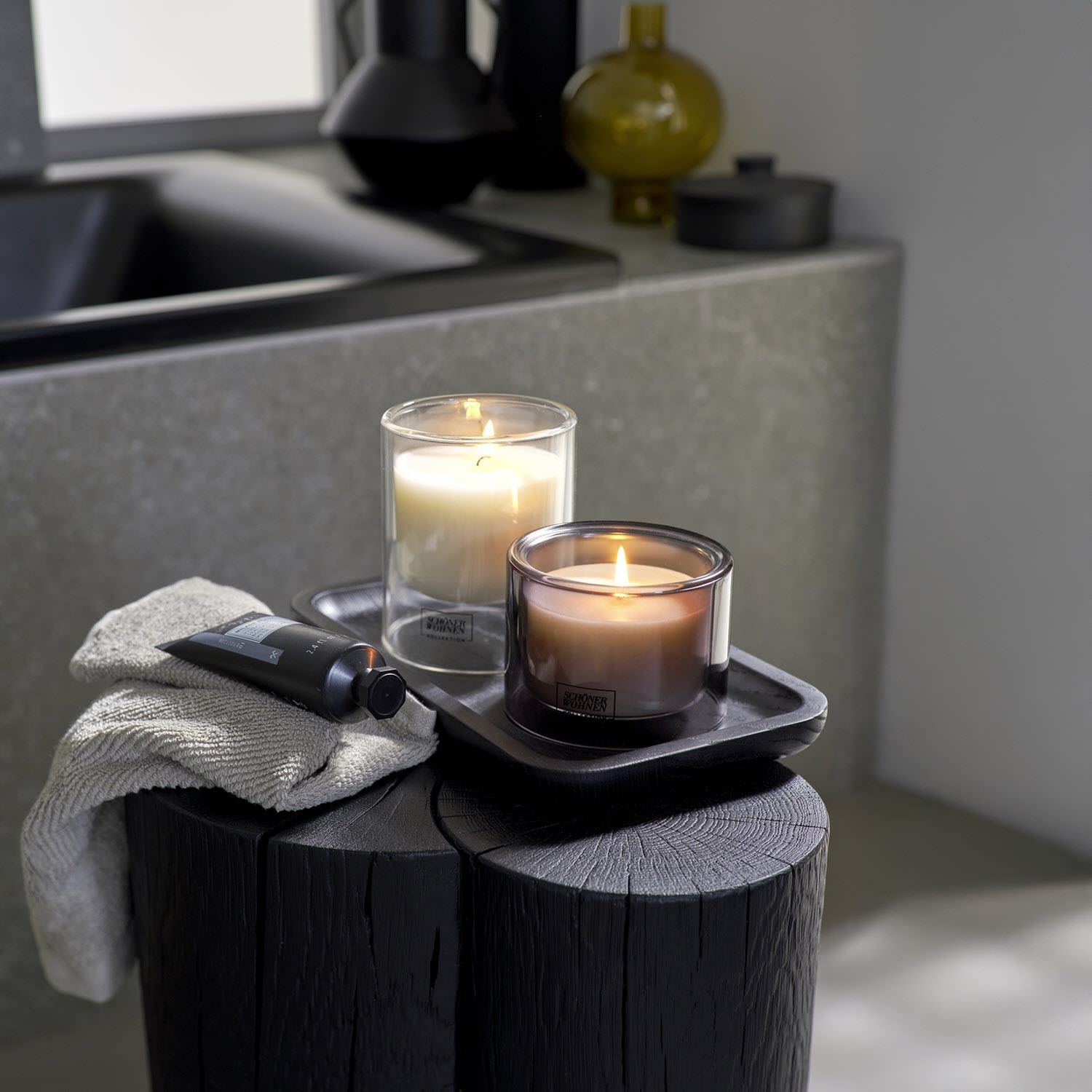 SCHÖNER WOHNEN-Kollektion Duftkerze Mod. Cedar M, Accessoires, 26224197, grau