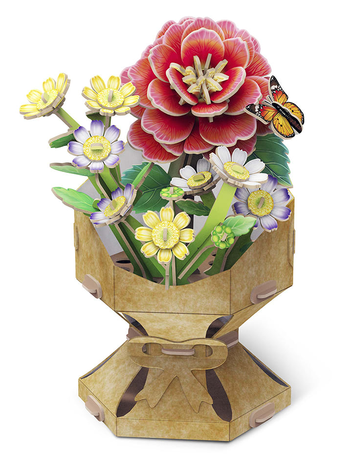 MGM 109tlg. 3D-Puzzle "Blumen-Bouquet - Kamelie" - ab 8 Jahren - onesize