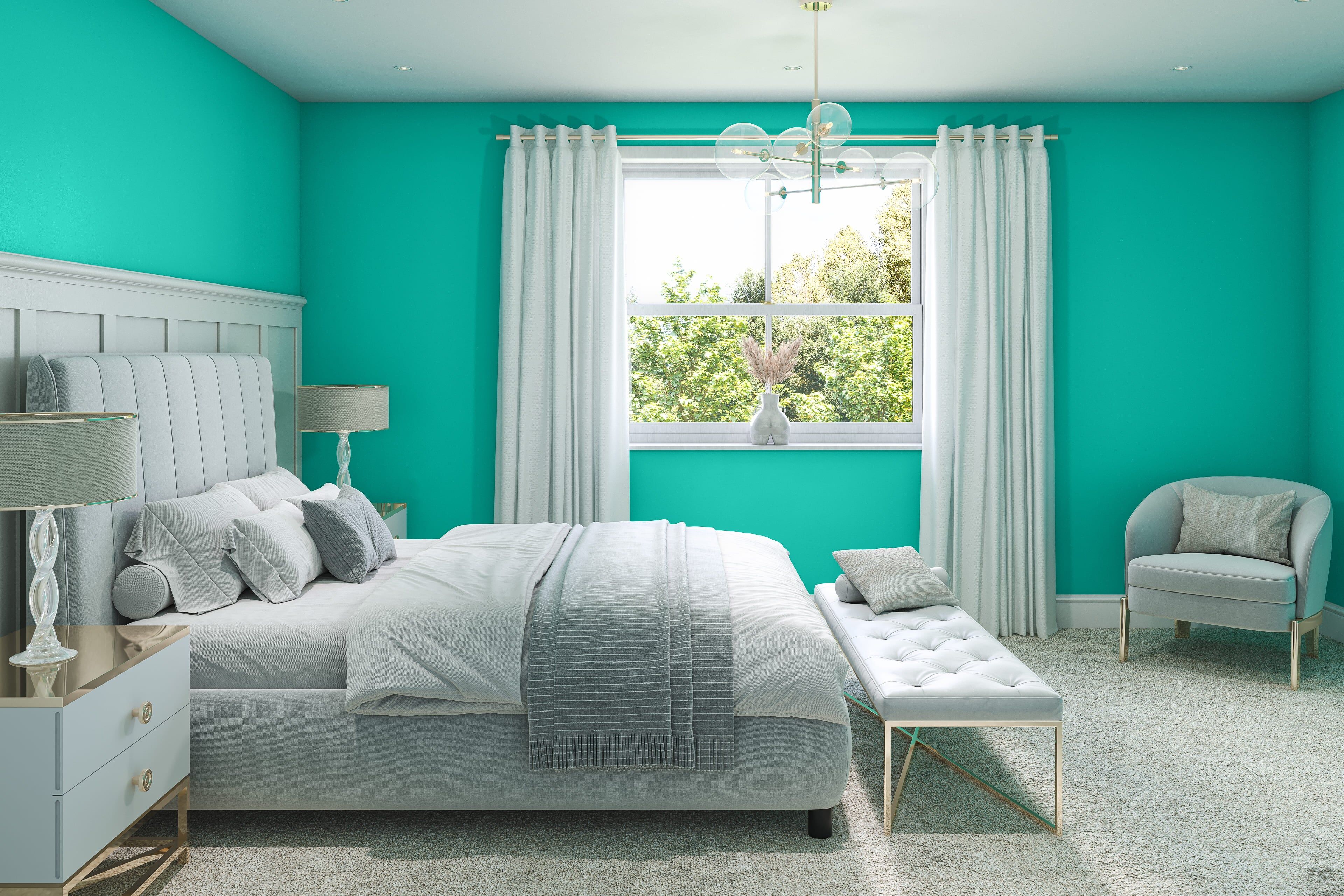 Hemway Wall Paint   Spearmint Blue   Matt Emulsion Interior   Acrylic   Latex - Spearmint Blue - 2.5L