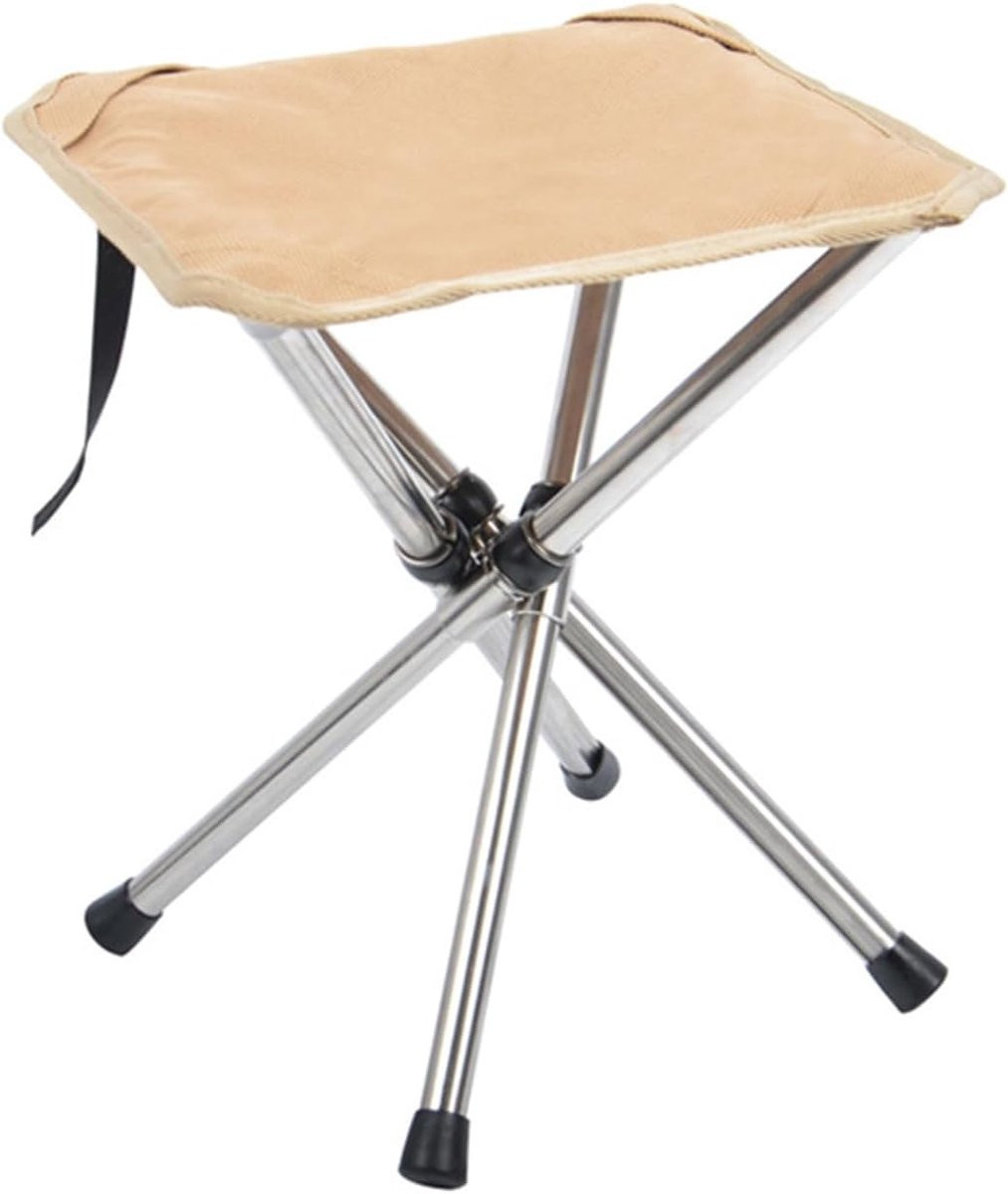 Ultralichte campingstoel voor outdooractiviteiten in kleur kaki