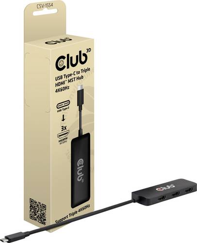 Club3D USB-C Adapter [1x USB-C Stecker - 3x HDMI-Buchse] CSV-1554 0.17m