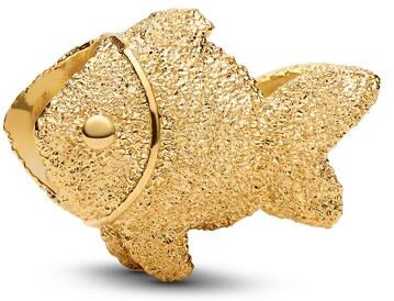 Pandora Mini-Slide-Charm Moments Fisch, IP Gold gold