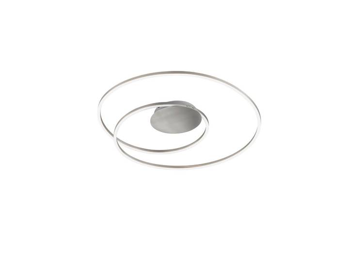 Fischer & Honsel Led-Deckenleuchte Holy, Nickelfarben, Metall, rund, 49x7.5x49 cm, Lampen & Leuchten, LED Beleuchtung, LED-Deckenleuchten