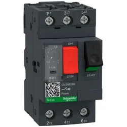 Schneider Electric GV2ME066 Motorschutzschalter GV2-ME, 1-1,6A, 3p 3d, thermomagnetischer Auslöser