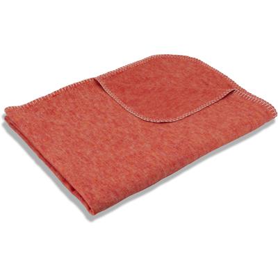 Wohndecke SETEX "Kuscheldecke", orange, B:75cm L:120cm, Baumwolle, Polyester, Wohndecken, Wohndecke, mit Ziernaht in Melange-Optik, Kuscheldecke