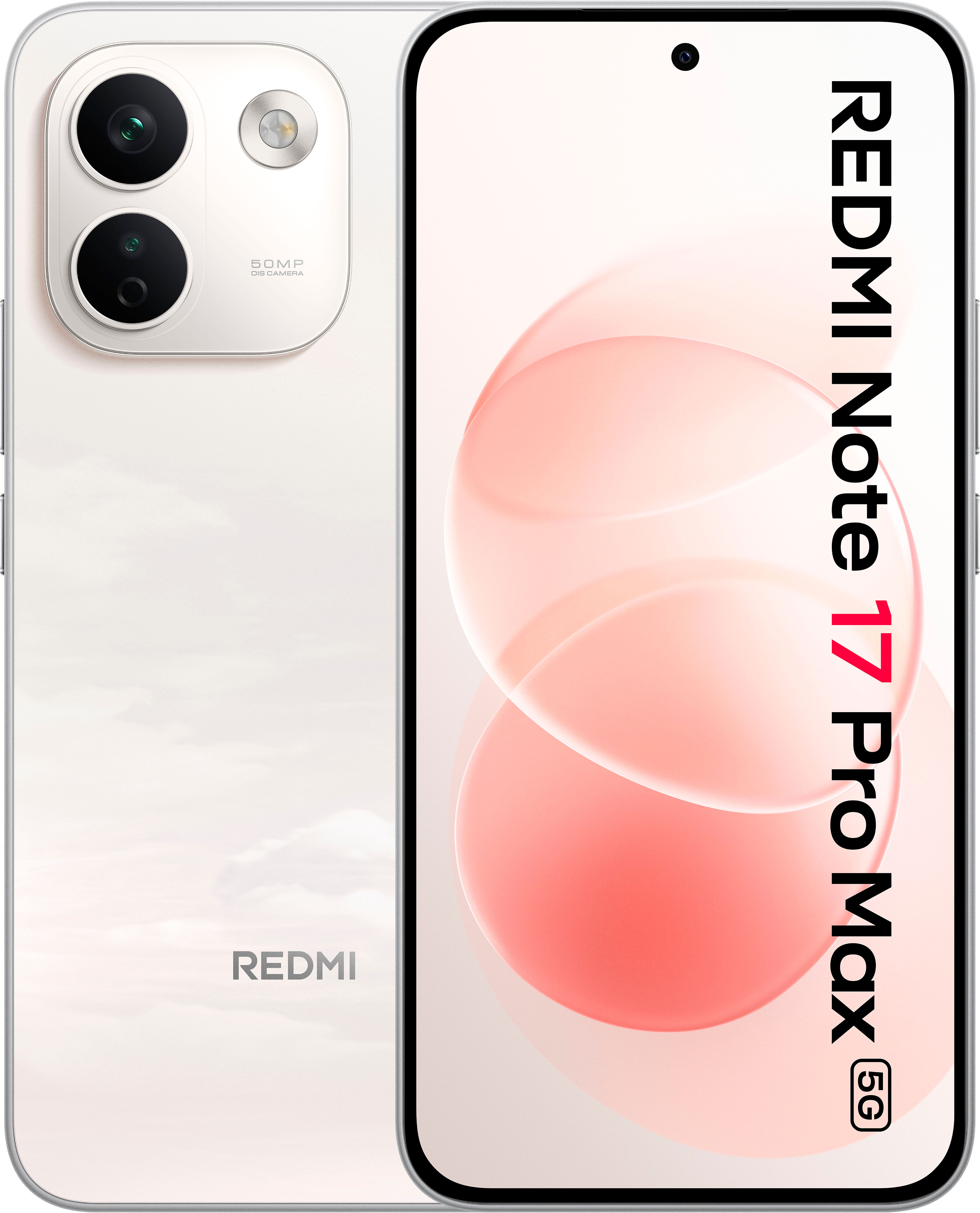 XIAOMI Smartphone "REDMI Note 17 Pro Max 5G", Energieeffizienz: B, weiss (cloud blush), 512 GB, Mobiltelefone, Smartphone cloud blush 512 GB