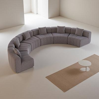 ZWYO HOSIMU Chenille Curved Modular Sectional Sofa Set with 6 Pillows and No Assembly Required