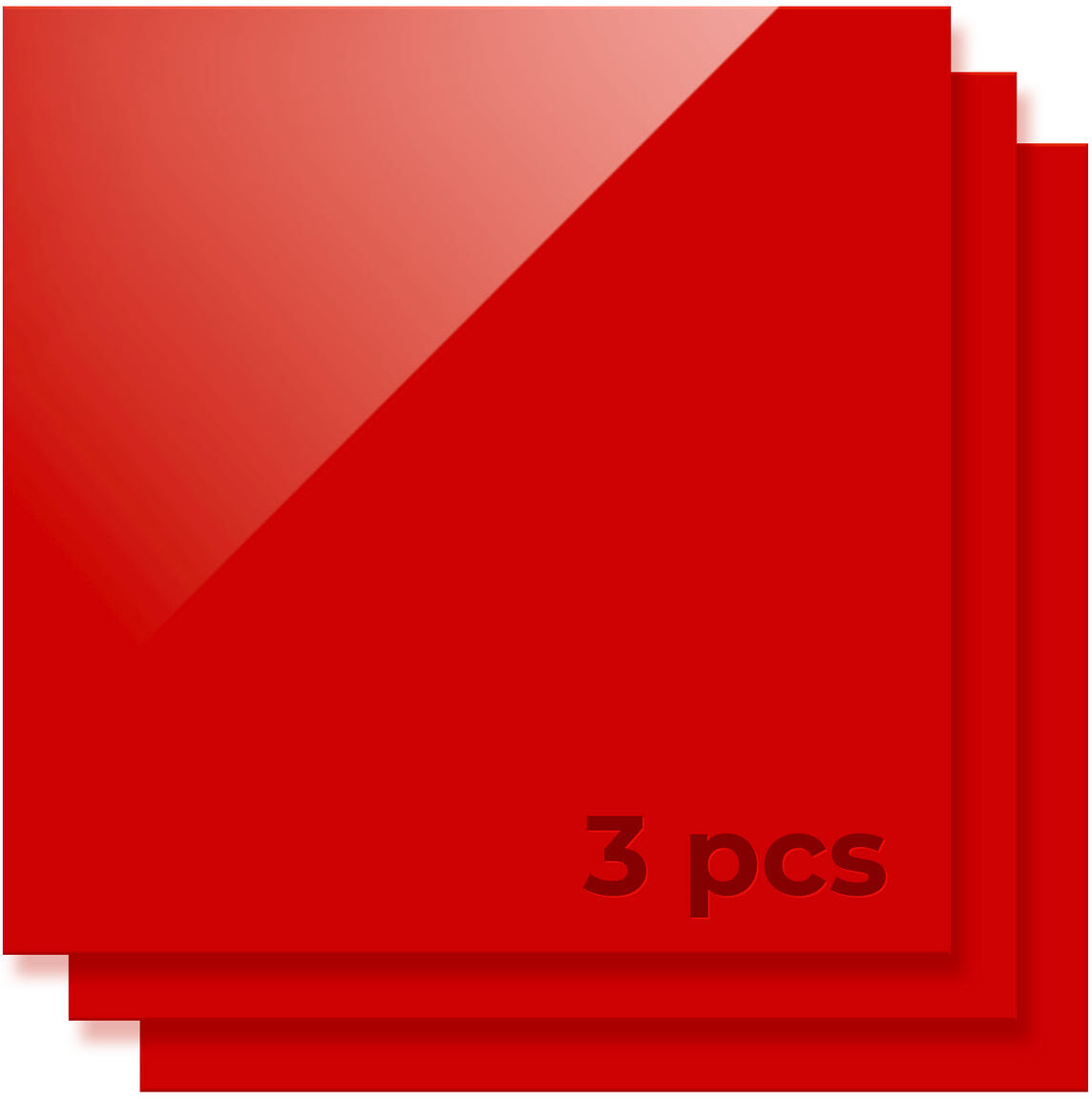 xTool 3 mm Red Acrylic Sheets (3-Pack)