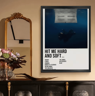 Inspire Picks Billie Eilish Vintage Kraft Poster Retro Aesthetic Music Wall Decor zlh4096 40x50cm Unframed