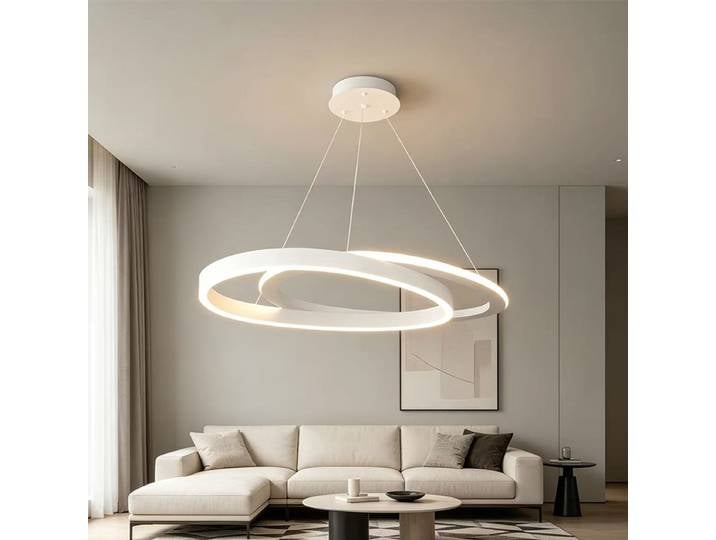 Lustre de plafond LED moderne, lustre circulaire en forme d'anneau, éclairage pour salon, chambre à coucher, salle à manger, éclairage intérieur pour la maison, décoration de lustre
