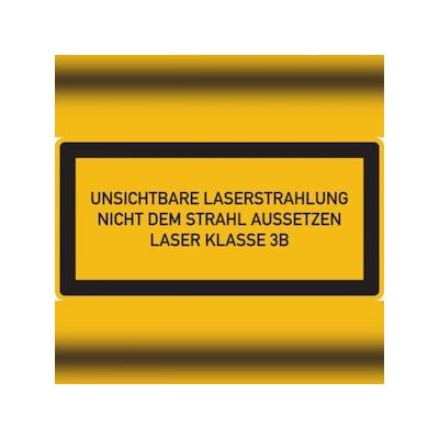 König Werbeanlagen Hinweisschild, Unsichtbare Laserstrahlung Laser Klasse 3B - 105x52 mm Folie selbstklebend