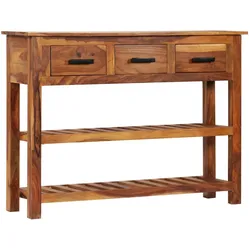 vidaXL Sideboard mit 3 Schubladen 110x30x80 cm Massivholz Akazie