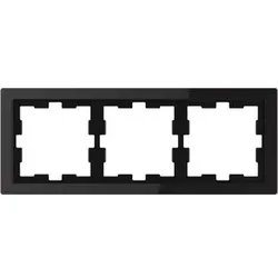 Merten D-Life Glas Rahmen, 3fach, Onyxschwarz