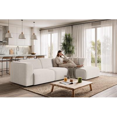 Ecksofa OTTO HOME "Merid L-Form, B: 295 cm - OTTO. Verlässliche Qualität.", weiß (creme), B:295cm H:70cm T:162cm, 100% Polyester, Sofas, Ecksofa, jederzeit durch Module erweiterbar