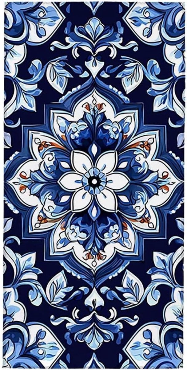 Strandlaken XXL Microvezel Meerkleurig Bloemen - Anti Zand en Sneldrogend - 70 x 140 cm