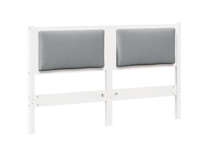 HGLADYU Kopfteil Weiß 140 cm Massivholz Kiefer mit Matter Oberfläche und Holzspanplatten-Rückwand