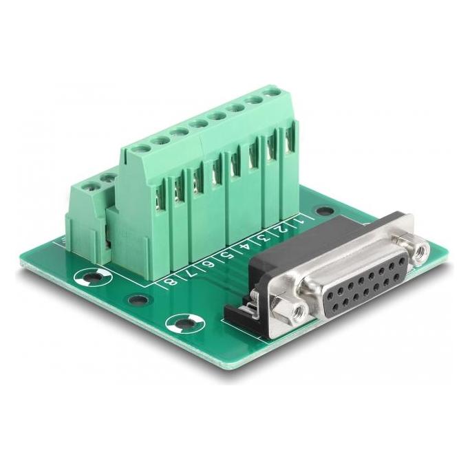 Delock D-Sub 15 Pin Bu zu Terminalblock für Hutsch (0.06 m) (66910)