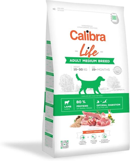 Calibra Dog Adult Medium Breed Life Borrego 12 Kg