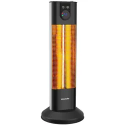 tectake Infrarotheizstrahler Solaris Terra 1500W mit Timerfunktion  Schwarz