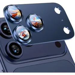 2x Kameraschutzglas für iPhone 17 Pro Blau Aluminium Tempered Glas Linse Kamerafolie