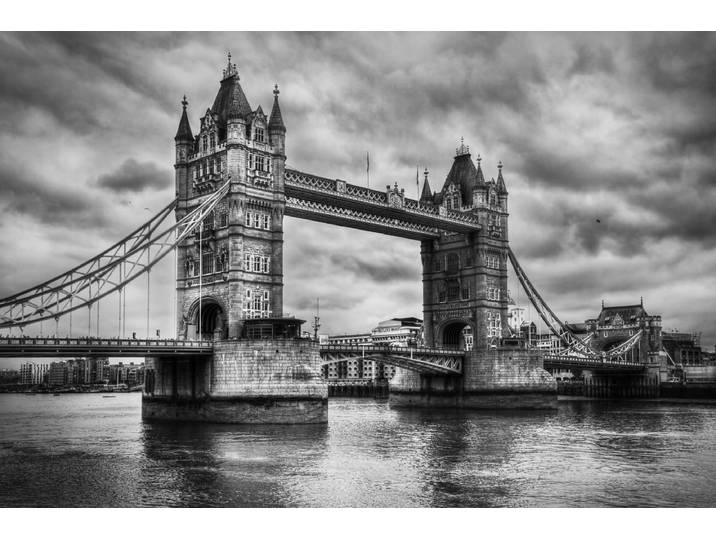 Fototapete PAPERMOON Retro Tower Bridge , bunt, B:1,5m L:1,11m, Vlies, Tapeten, Fototapete