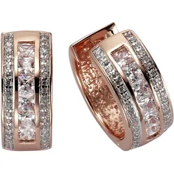 Celesta Silber Ohrring 925/- Sterling Silber rosévergoldet Zirkonia