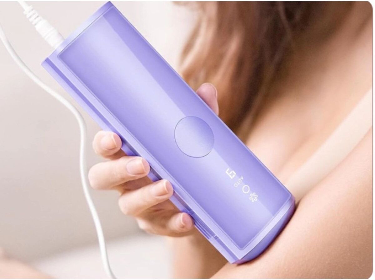 INF Appareil d'épilation corps entier à domicile violet, outil de beauté pour réduire les poils