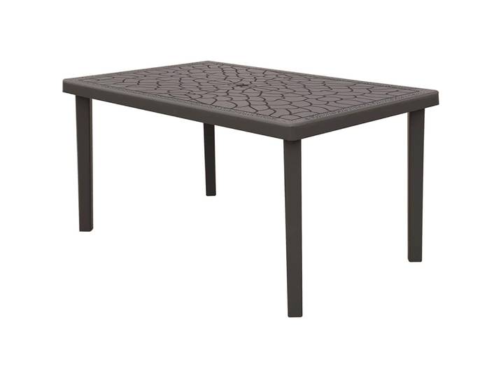 Table de jardin fixe 150cm résine anthracite Gruvyer GRANDSOLEIL