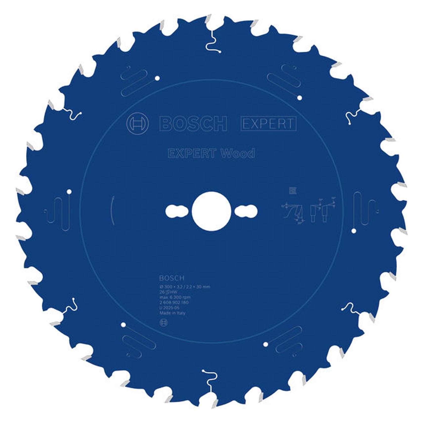 Bosch Professional EXPERT Wood Kreissägeblatt, 300x30 mm, T26 (2608902180)