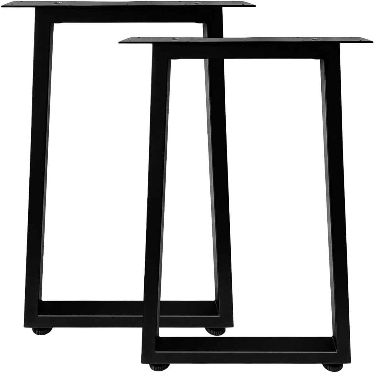Zwarte trapezium meubelpoten voor het maken van meubels, hoogte: 70 cm