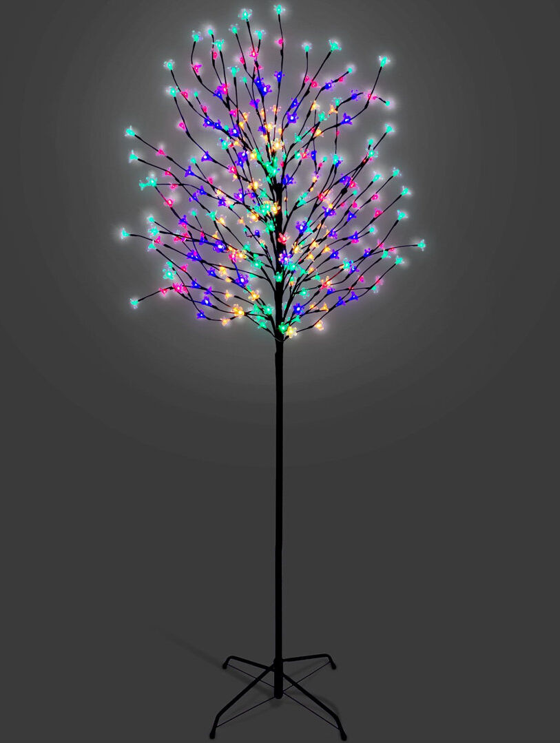 The Seasonal Aisle NETTA Cherry Blossom Tree with Built-In LEDs Multi-Colour 180cm x 40cm x 40cm