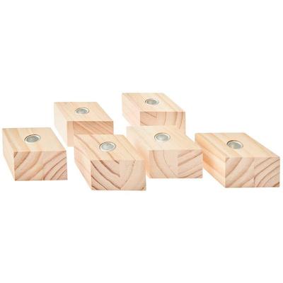 Kerzenhalter Raute, für Stabkerzen Ø1,2 cm, 6-tlg 100%