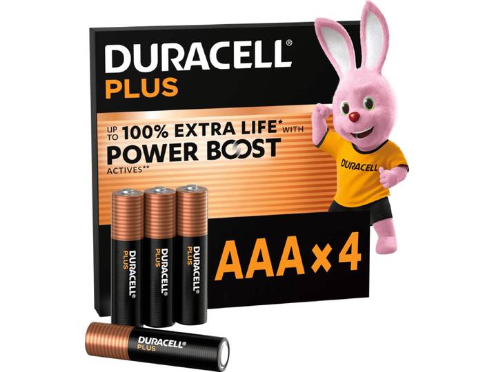 Duracell Plus AAA batterijen 4 stuks