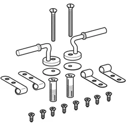 Geberit Scharnier-Set 598090000 verchromt, für WC-Sitz