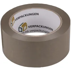 36 Rollen Klebeband PVC braun mit Naturkautschuk Kleber Packband Paketklebeband Karton BB-Verpackungen