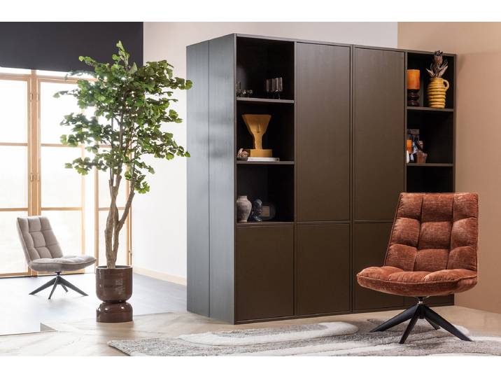 Massiver Schrank - 108 cm 108 x 215 x 40cm Ausrichtung rechts Braun