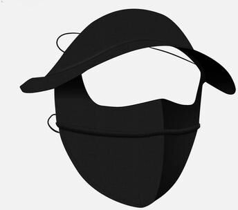 Universal Stock UPF UV Protection Face Mask Breathable Full Sun Shield For Women black