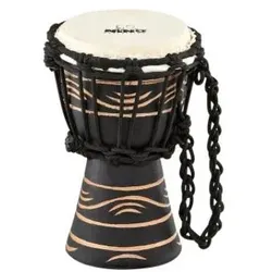 Nino Percussion NINO Moon Rhythm Series Original African Style Rope Tuned Wood Djembe - 4 1/2", Perkussion, Schwarz