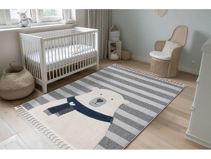Kinderteppich My Fano Bear 160 x 230cm Grau/Beige