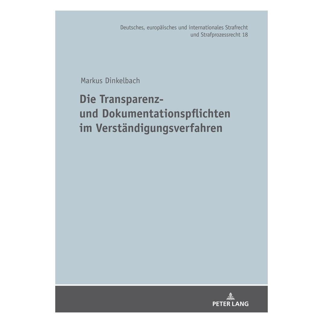 Peter Lang Dinkelbach:Die Transparenz- und Dokumen (67841316)