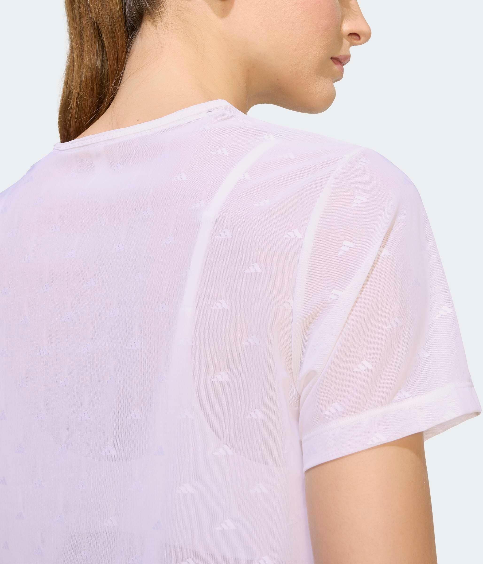 T-Shirt ADIDAS PERFORMANCE "PRIMELIFT ESSENTIALS WORKOUT MESH-, KASTIG GESCHNITTEN", Damen, Gr. XS, weiß, Obermaterial: 78% Polyester, 22% Elasthan, Rundhals, Shirts T-Shirt weiß XS