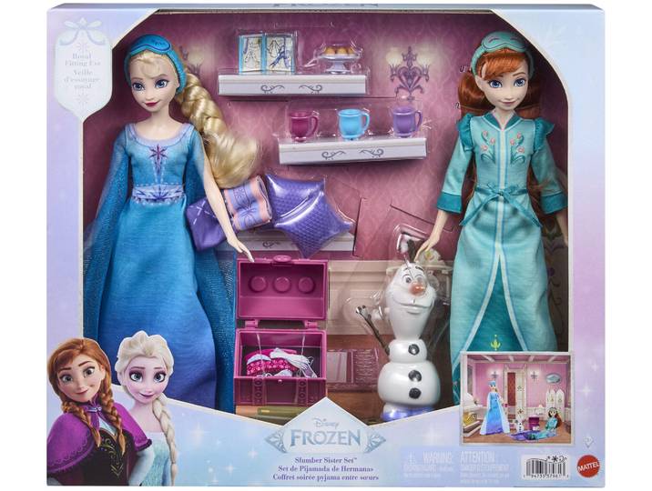 Frozen Disney Die Eiskönigin Schwestern-Pyjamaparty Set mit Anna- und Elsa