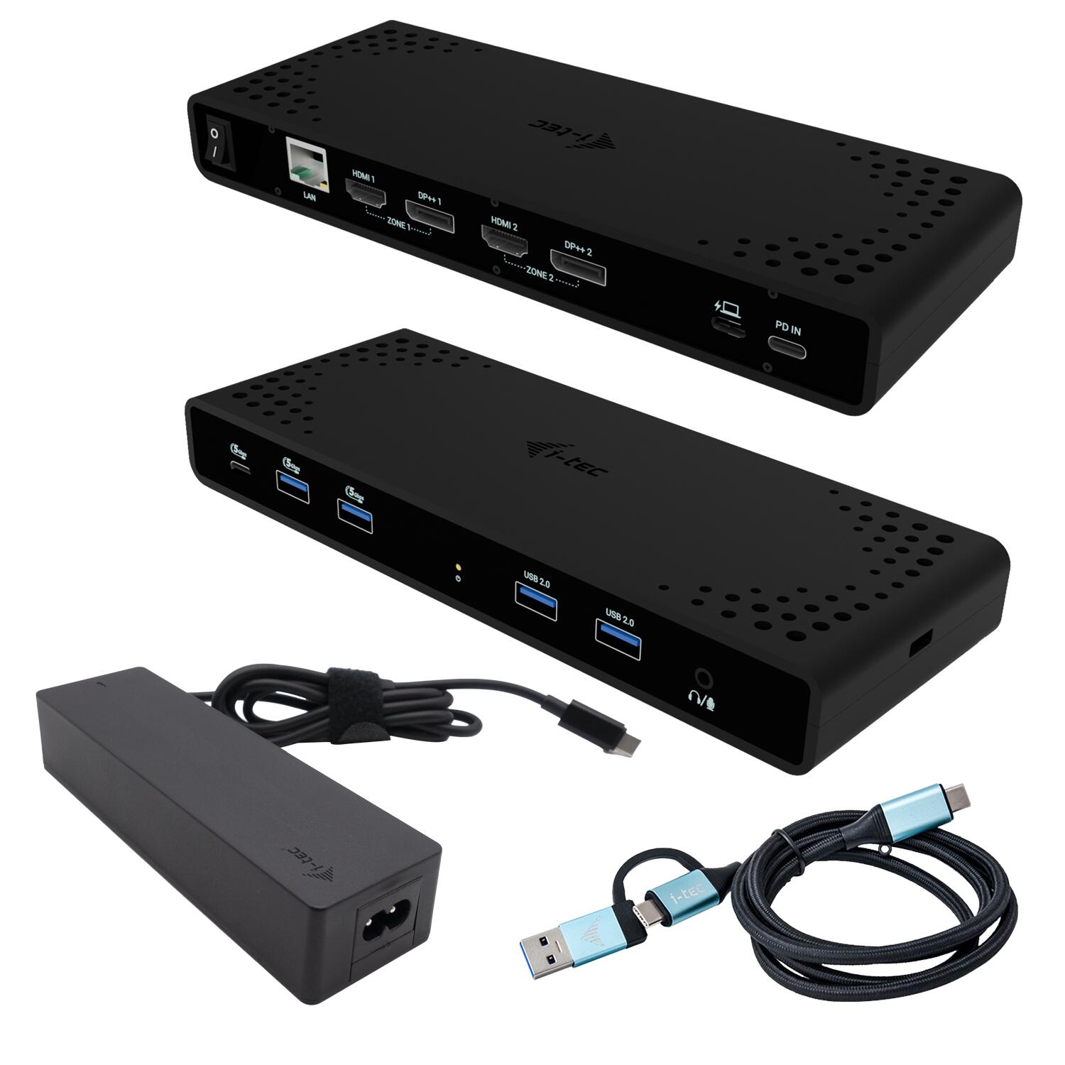 I-TEC Universal Dual 4K Display Docking Station mit Power Delivery 85W CADUA4KDOCKPDB100
