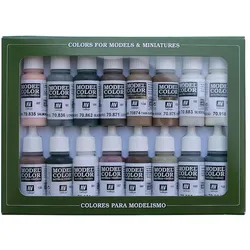 Wittmax, Künstlerfarbe + Bastelfarbe, Model Color set 'Equestrain' 16 colors (17 ml)