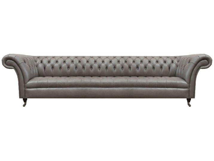 Xlmoebel Chesterfield-Sofa Luxuriöses Chesterfield-Sofa aus Leder in edlem Design, 4-Sitzer, Hergestellt in Europa