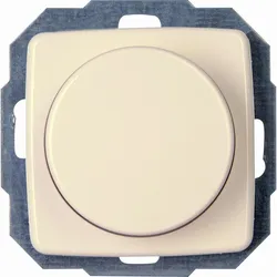 Kopp 846101088 RIVO - Druck-Wechsel-Universaldimmer für Glühlampen, Halogenlampen, dimmbare LED, Farbe: cremeweiß